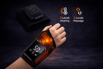 Electric Heated Wrist Brace Adjustable Hot Compress Vibration Massage Hand Wrist Foot Ankle Guard Band Carpal Wrap Support Brace Hailideal Store