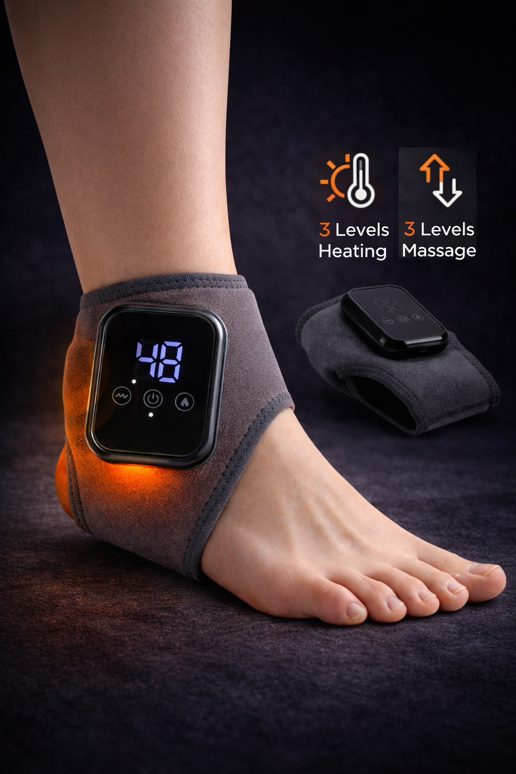 Electric Heated Wrist Brace Adjustable Hot Compress Vibration Massage Hand Wrist Foot Ankle Guard Band Carpal Wrap Support Brace Hailideal Store