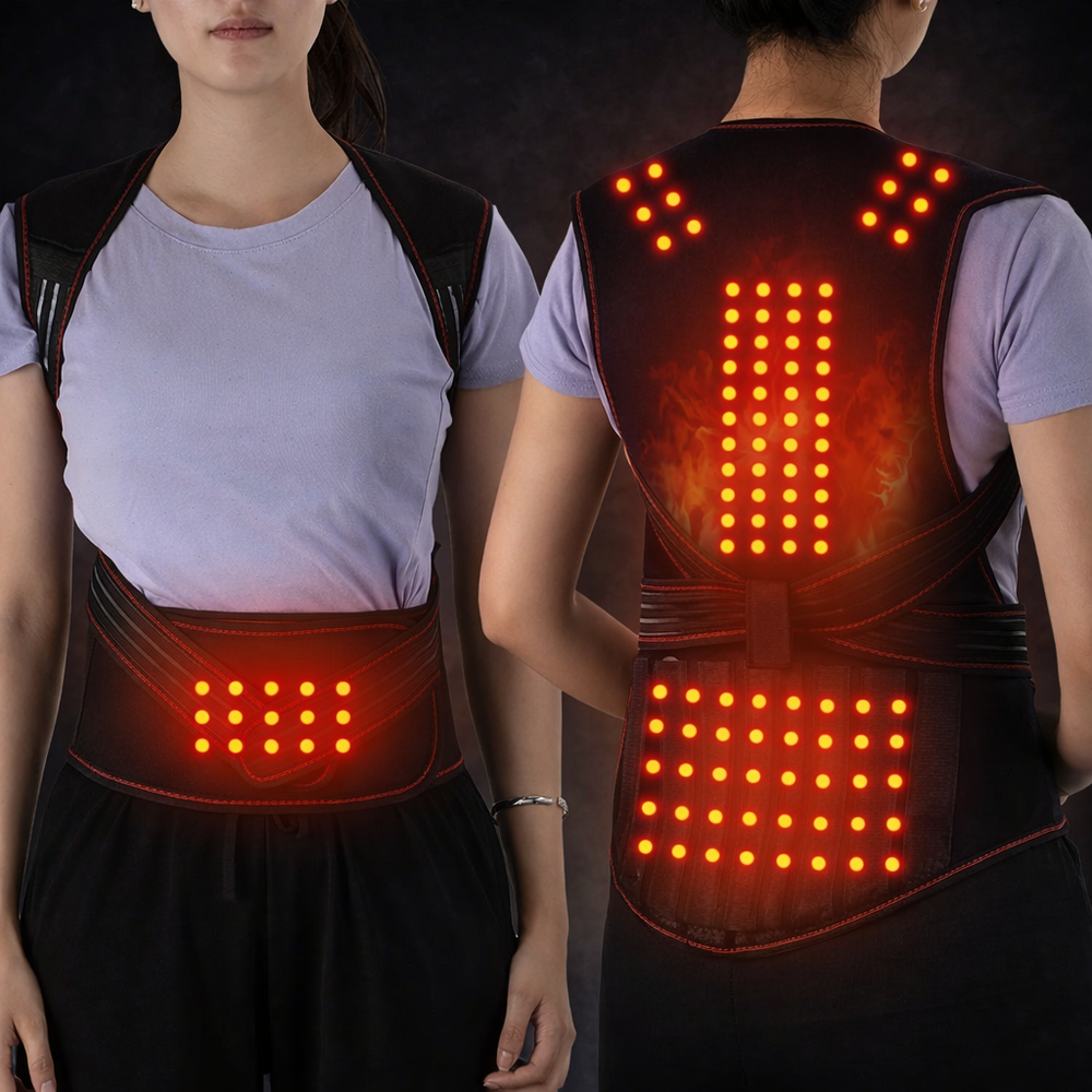 Magnetic Therapy Tourmaline Back Belt Self-heating Waist Back Posture Corrector Keep Warm Vest Corset Lumbar Support Belt ALL FIT IN Official Store