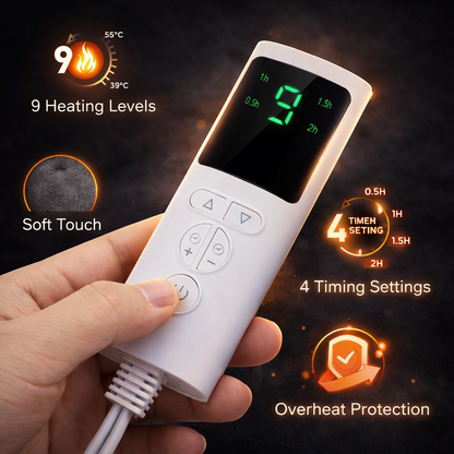 Electric Heating Waist Belt Warm Thermal Pad Office Home Temperature Control Waist Belt Warming Back Hand Warmer Beauty-Health Store