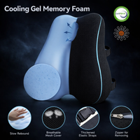 Lumbar Pillow for Office Chair Back Cushion with Removable Cover Cooling Memory Foam Pillow Back Pain Relief Luxury For Home Store