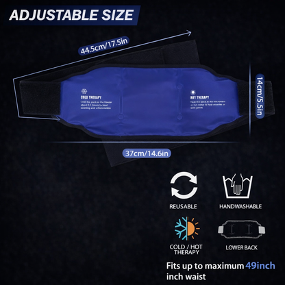 Reusable Lower Back Ice Pack For Back Injuries Hot Cold  Compress Therapy Lumbar Back Brace Support  For Pain Relief Shop912660355 Store