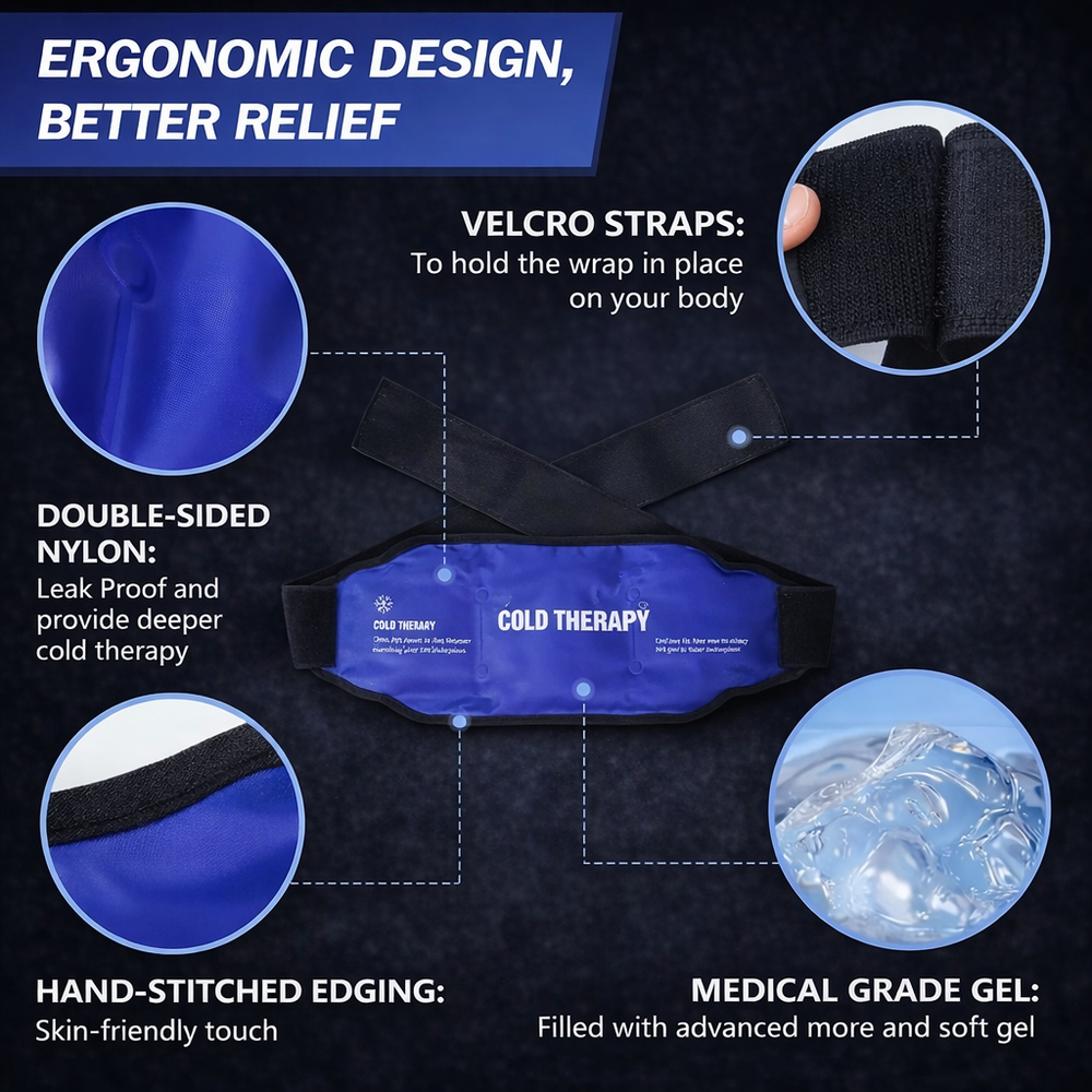 Reusable Lower Back Ice Pack For Back Injuries Hot Cold  Compress Therapy Lumbar Back Brace Support  For Pain Relief Shop912660355 Store