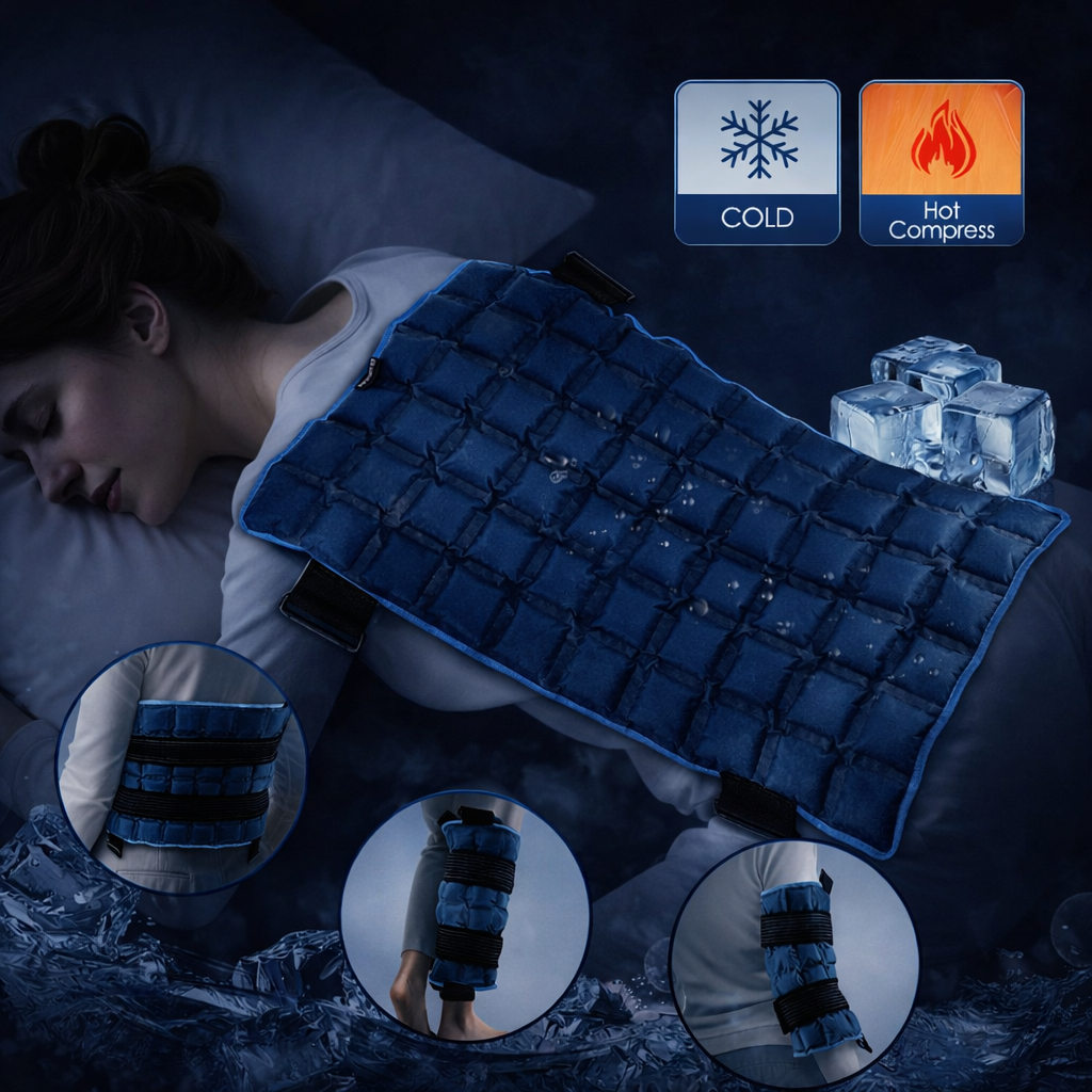 Cold/hot compress polymer Reusable Cold Ice Pack for Knee Compression Soft Injury Support Post-Operative Nursing Care Cooler AiLeemei Store