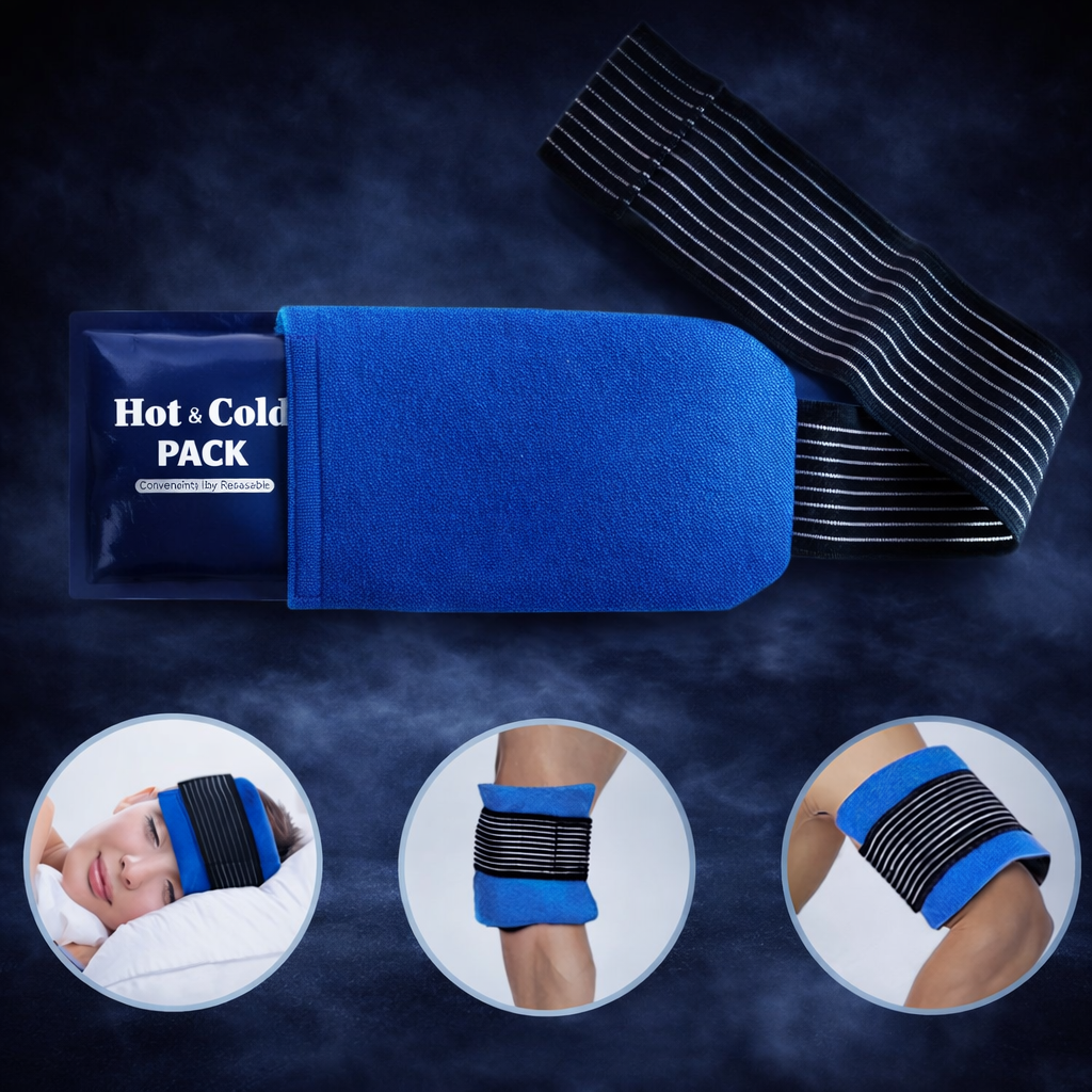 Gel Ice Packs With Elastic Strap Adjustable Wrap Hot Cold Compress Gel Packs For Shoulder Back Knee Neck Ankle Stone's Store