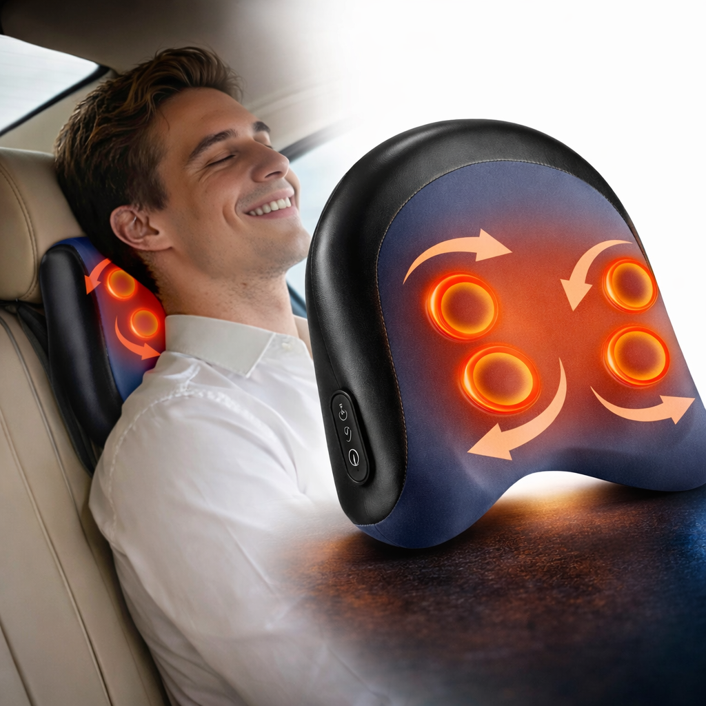 Cordless Portable Back Massager with Red Light And Heat for Neck Shoulder Waist Lumbar Full Body Relaxation Daylight's Market