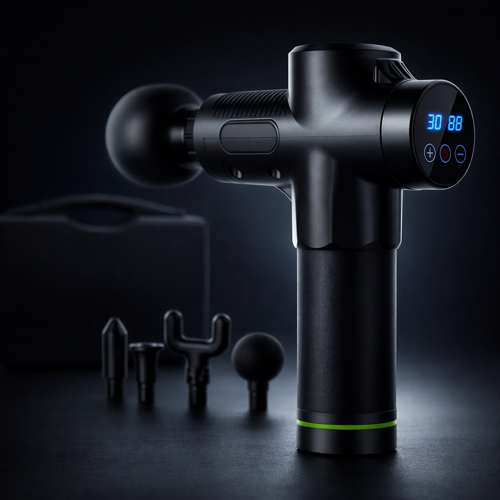 Portable Fascia Gun Vibration Massage Gun For Body Neck Back Deep Muscle Relaxation Fitness Slimming One Head DAQI Beautylife Store