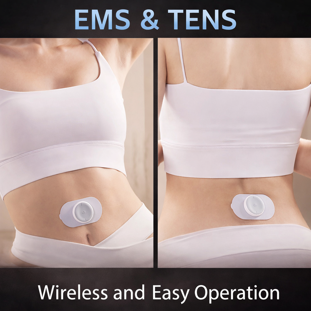 Wireless Muscle Stimulator TENS Unit LED-Display, 16 Intensity Settings For Pain Relief, Rechargeable EMS Machine Beautify Shop Store