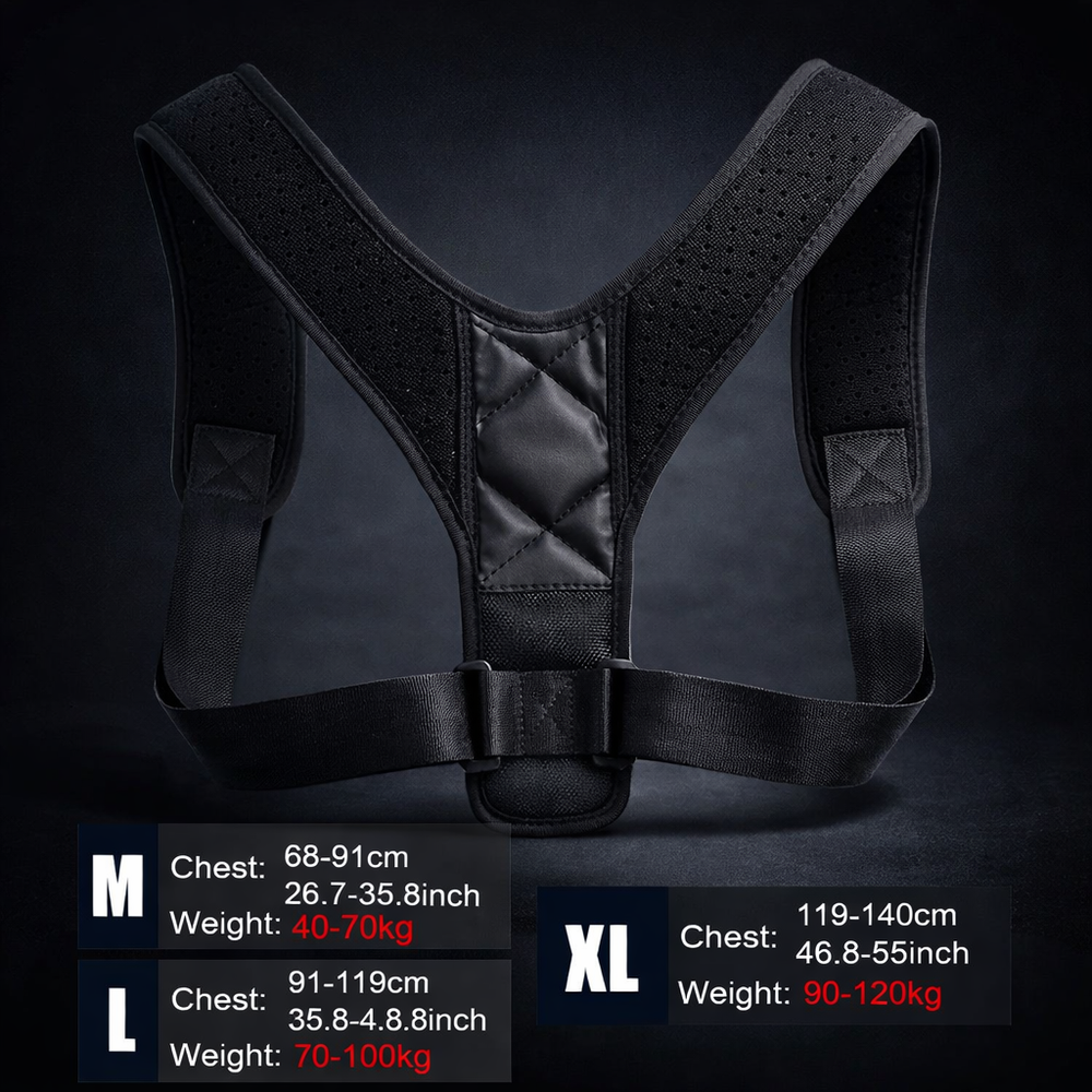 Back Posture Correction Belt Hunchback Prevention Correction of Sitting Posture Unisex Breathable Body Shaping Stone's Store