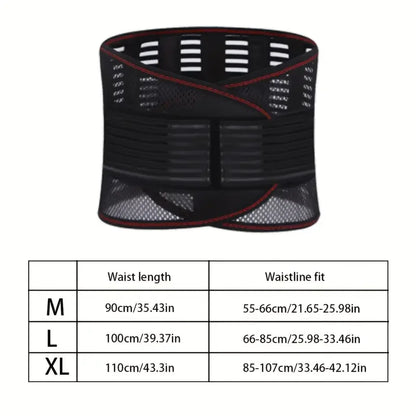 Lumbar Support Belt Compression Waist Support Belt Breathable Mesh Lower Back Brace Adjustable Elastic Pain Relief Spine Support WRELS Online Store