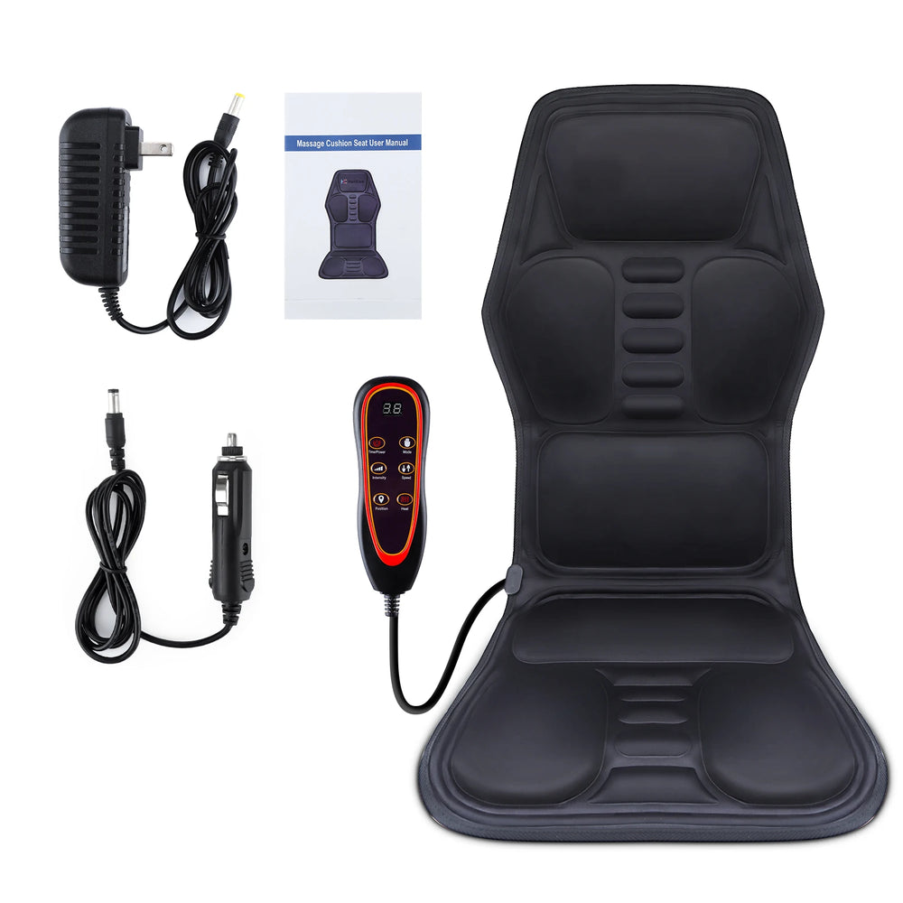 Electric Back Massager Infrared Full-Body Massage Chair Cushion Heating Vibrator Car Home Office Lumbar Neck Mattress Chair Mat Agdoad Global Store