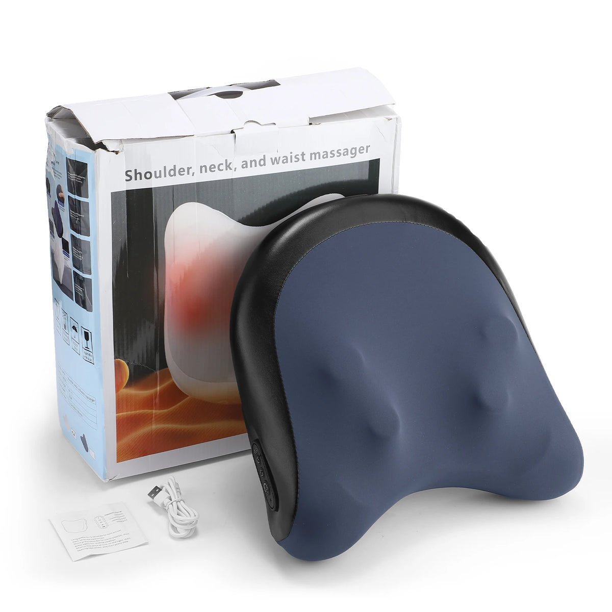 Cordless Portable Back Massager with Red Light And Heat for Neck Shoulder Waist Lumbar Full Body Relaxation Daylight's Market