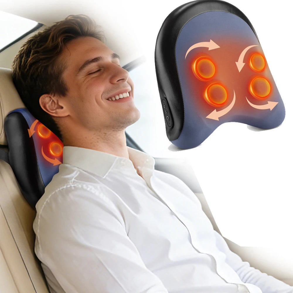 Cordless Portable Back Massager with Red Light And Heat for Neck Shoulder Waist Lumbar Full Body Relaxation Daylight's Market