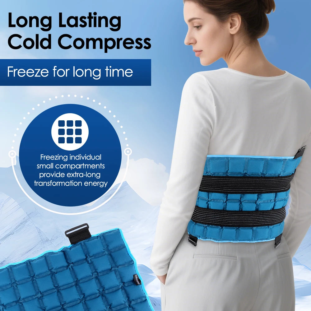 Cold/hot compress polymer Reusable Cold Ice Pack for Knee Compression Soft Injury Support Post-Operative Nursing Care Cooler AiLeemei Store